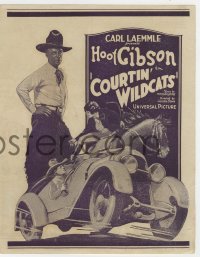 2s129 COURTIN' WILDCATS herald 1929 Hoot Gibson in a Wild West show and driving a cool race car!
