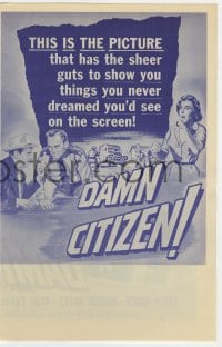 2s135 DAMN CITIZEN herald 1958 has guts to show you things you never dreamed you'd see on screen!