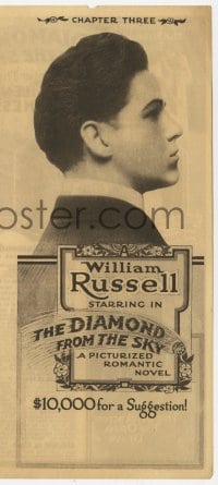 2s142 DIAMOND FROM THE SKY chapter 3 herald 1915 William Russell, 15 hour serial, Silent Witness!