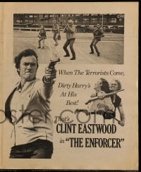 2s148 ENFORCER herald 1976 when the terrorists come, Clint Eastwood is Dirty Harry is at his best!
