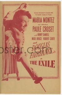 2s150 EXILE herald 1947 Max Ophuls, swashbuckler Douglas Fairbanks Jr., Maria Montez, Rita Corday!