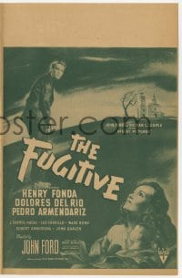 2s162 FUGITIVE herald 1947 John Ford directed, Henry Fonda, Dolores del Rio & Pedro Armendariz!