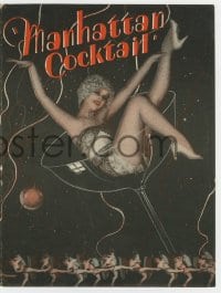 2s215 MANHATTAN COCKTAIL herald 1928 showgirl Nancy Carroll in huge cocktail glass, Dorothy Arzner!