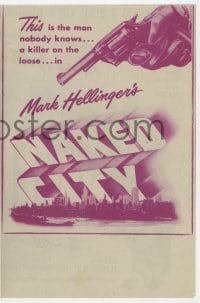 2s226 NAKED CITY herald 1947 Jules Dassin & Mark Hellinger's New York film noir classic!