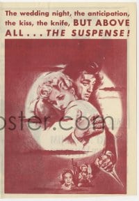 2s231 NIGHT OF THE HUNTER herald 1956 Robert Mitchum & Shelley Winters, Laughton classic noir!