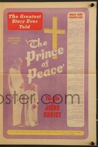 2s249 PRINCE OF PEACE herald 1950 Kroger Babb's life of Jesus Christ with 6 year old Ginger Prince!