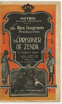 2s250 PRISONER OF ZENDA herald 1922 Ramon Navarro, Alice Terry, directed by Rex Ingram!