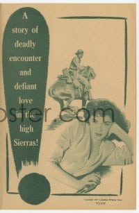 2s255 RELENTLESS herald 1947 Robert Young, Marguerite Chapman, strange drama in the High Sierras!