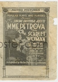2s269 SCARLET WOMAN herald 1916 Olga Petrova in a Metro wonderplay of supreme appeal!