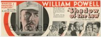 2s272 SHADOW OF THE LAW herald 1930 William Powell is wanted for a crime he didn't commit!