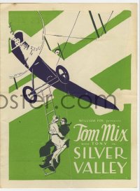 2s276 SILVER VALLEY herald 1927 Tom Mix in a high-flying romance of the range & the blue sky!