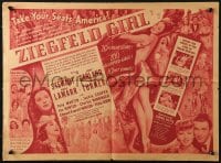 2s318 ZIEGFELD GIRL herald 1941 James Stewart, Judy Garland, Hedy Lamarr, Lana Turner, sexy art!