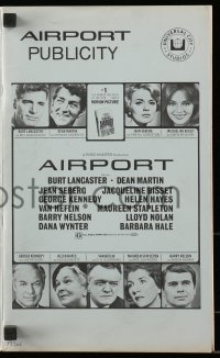 2s626 AIRPORT pressbook 1970 Burt Lancaster, Dean Martin, Jacqueline Bisset, Jean Seberg & more!