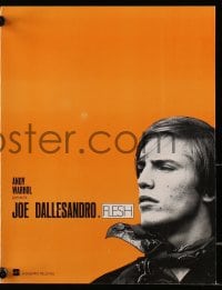 2s629 ANDY WARHOL'S FLESH pressbook 1968 can barechested Joe Dallesandro be TOO attractive!