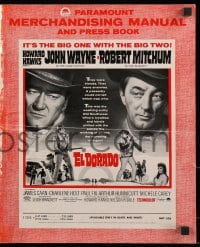 2s666 EL DORADO pressbook 1967 John Wayne, Robert Mitchum, Howard Hawks, big one with the big two!