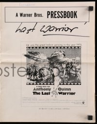 2s671 FLAP pressbook 1970 Anthony Quinn was the great Indian uprising in 1970, The Last Warrior!