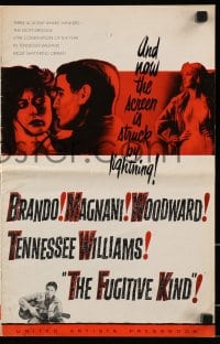 2s681 FUGITIVE KIND pressbook 1960 Marlon Brando, Anna Magnani, Joanne Woodward, Sidney Lumet!
