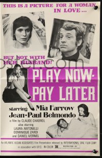 2s692 HIGH HEELS pressbook 1981 Claude Chabrol, Jean-Paul Belmondo, Mia Farrow, Play Now Pay Later!