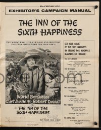 2s701 INN OF THE SIXTH HAPPINESS pressbook 1959 Ingrid Bergman & Curt Jurgens, Robert Donat