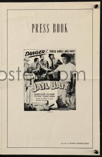 2s702 JAIL BAIT pressbook 1954 Ed Wood cult classic, the man can't be far away from Dolores Fuller!