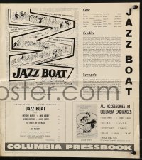 2s704 JAZZ BOAT pressbook 1960 Anthony Newley, Anne Aubrey, coolest craziest caper of all!