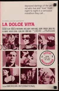 2s714 LA DOLCE VITA pressbook R1966 Federico Fellini, Marcello Mastroianni, sexy Anita Ekberg!