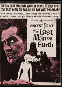 2s717 LAST MAN ON EARTH pressbook 1964 AIP, Vincent Price is among the lifeless, cool Reynold Brown art!