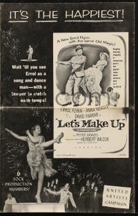 2s721 LET'S MAKE UP pressbook 1956 Errol Flynn dances with Anna Neagle, it's the happiest!