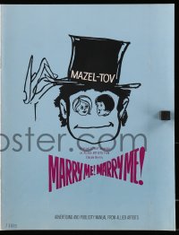 2s728 MARRY ME! MARRY ME! pressbook 1969 Mazel Tov ou le marriage, Claude Berri, Jewish wedding!