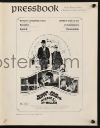 2s730 McCABE & MRS. MILLER pressbook 1971 Warren Beatty, Julie Christie, directed by Robert Altman!