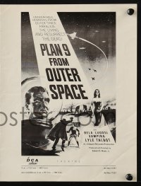 2s752 PLAN 9 FROM OUTER SPACE pressbook 1958 directed by Ed Wood, arguably the worst movie ever!