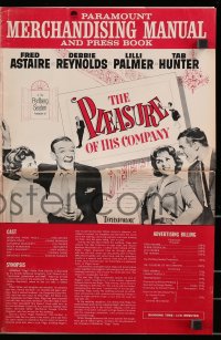 2s753 PLEASURE OF HIS COMPANY pressbook 1961 Fred Astaire, Debbie Reynolds, Lilli Palmer, Tab Hunter