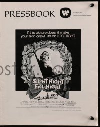 2s774 SILENT NIGHT EVIL NIGHT pressbook 1975 gruesome images will make your skin crawl!