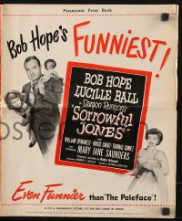 2s779 SORROWFUL JONES pressbook 1949 Bob Hope, Lucille Ball, Damon Runyon's Little Miss Marker!