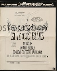 2s781 ST. LOUIS BLUES pressbook 1958 Paramount portrait of Pearl Bailey in sexy dress!