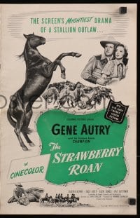 2s783 STRAWBERRY ROAN pressbook 1947 Gene Autry & his horse Champion, Gloria Henry, ultra rare!
