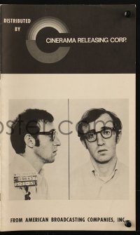2s787 TAKE THE MONEY & RUN pressbook 1969 wacky Woody Allen mugshot in classic mockumentary!
