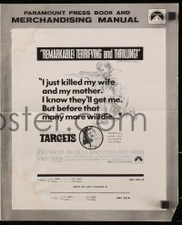 2s788 TARGETS pressbook 1968 Boris Karloff, directed by Peter Bogdanovich, sniper on the loose!