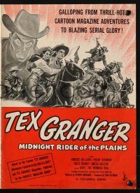 2s791 TEX GRANGER pressbook 1947 cool western serial, art of Robert Kellard & masked villain!