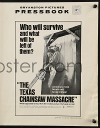 2s792 TEXAS CHAINSAW MASSACRE pressbook 1974 Tobe Hooper cult classic slasher horror!