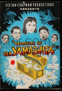 2s801 TREASURE OF GEN. YAMASHITA pressbook 1956 ultra rare Filipino adventure movie!