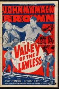 2s806 VALLEY OF THE LAWLESS pressbook 1936 Johnny Mack Brown, Joyce Compton, Gabby Hayes, rare!