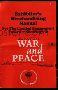 2s811 WAR & PEACE pressbook 1968 Sergei Bondarchuck, 3-part Russian version, Leo Tolstoy