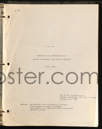 2s006 TRON 1st draft script January 26, 1981, screenplay by Steven Lisberger & David Rimmer, rare!