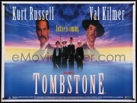 2t282 TOMBSTONE British quad 1994 Kurt Russell as Wyatt Earp, Val Kilmer as Doc Holliday