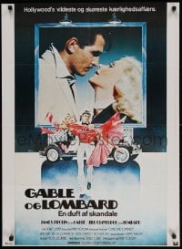 2t022 GABLE & LOMBARD Danish 1977 James Brolin as Clark, Jill Clayburgh as Carole!