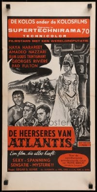 2t026 JOURNEY BENEATH THE DESERT Dutch 1961 Trintignant, art of sexy Haya Harareet!