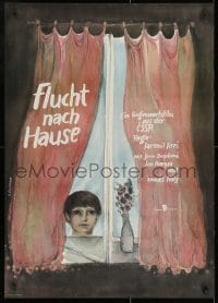 2t236 UTEKY DOMU East German 23x32 1981 different art of girl and flowers by G. Grossmann!