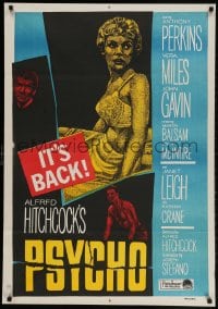 2t029 PSYCHO Egyptian poster R1960s Janet Leigh, Anthony Perkins, Alfred Hitchcock classic!