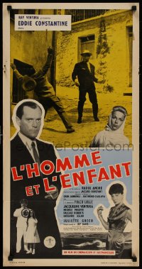 2t763 MAN & CHILD French 16x31 1956 L'homme et l'enfant, Raoul Andre, Eddie Constantine, Greco!